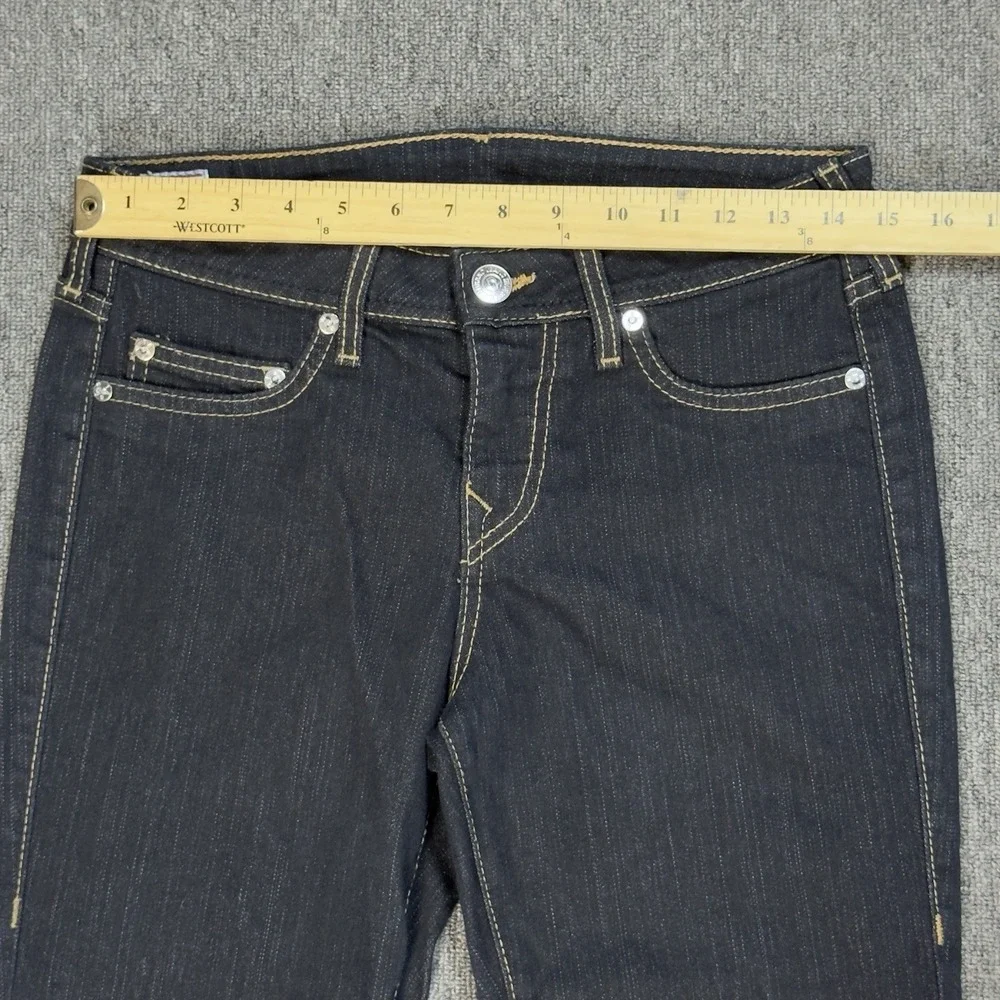 True Religion‎ Women's Jeans Halle Phantom Black USA Flag Skinny Size 28